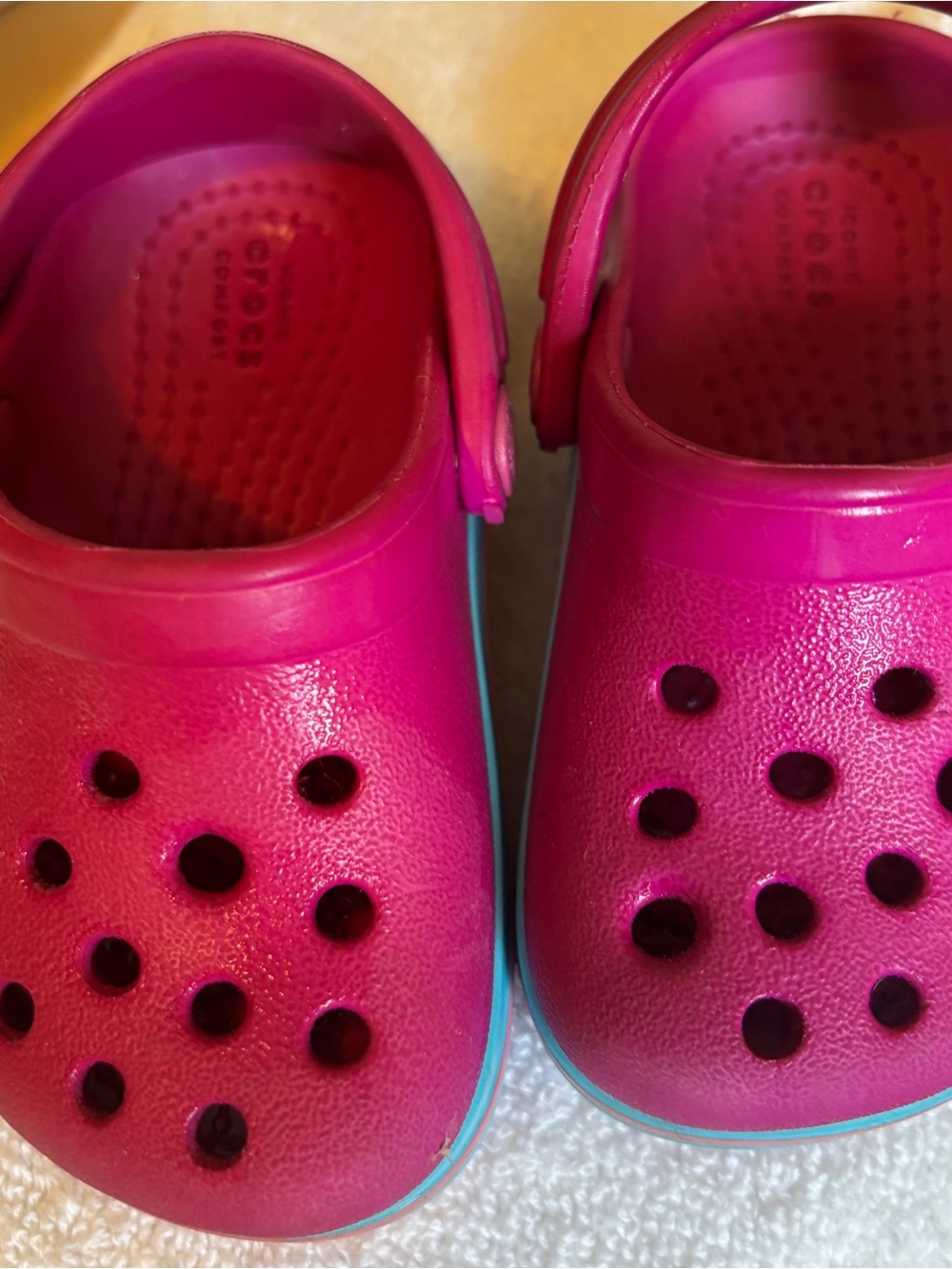 Crocs Kids Bayaband Clog Pink Teal Blue Slip On Water Shoes Toddler Size C4 C5